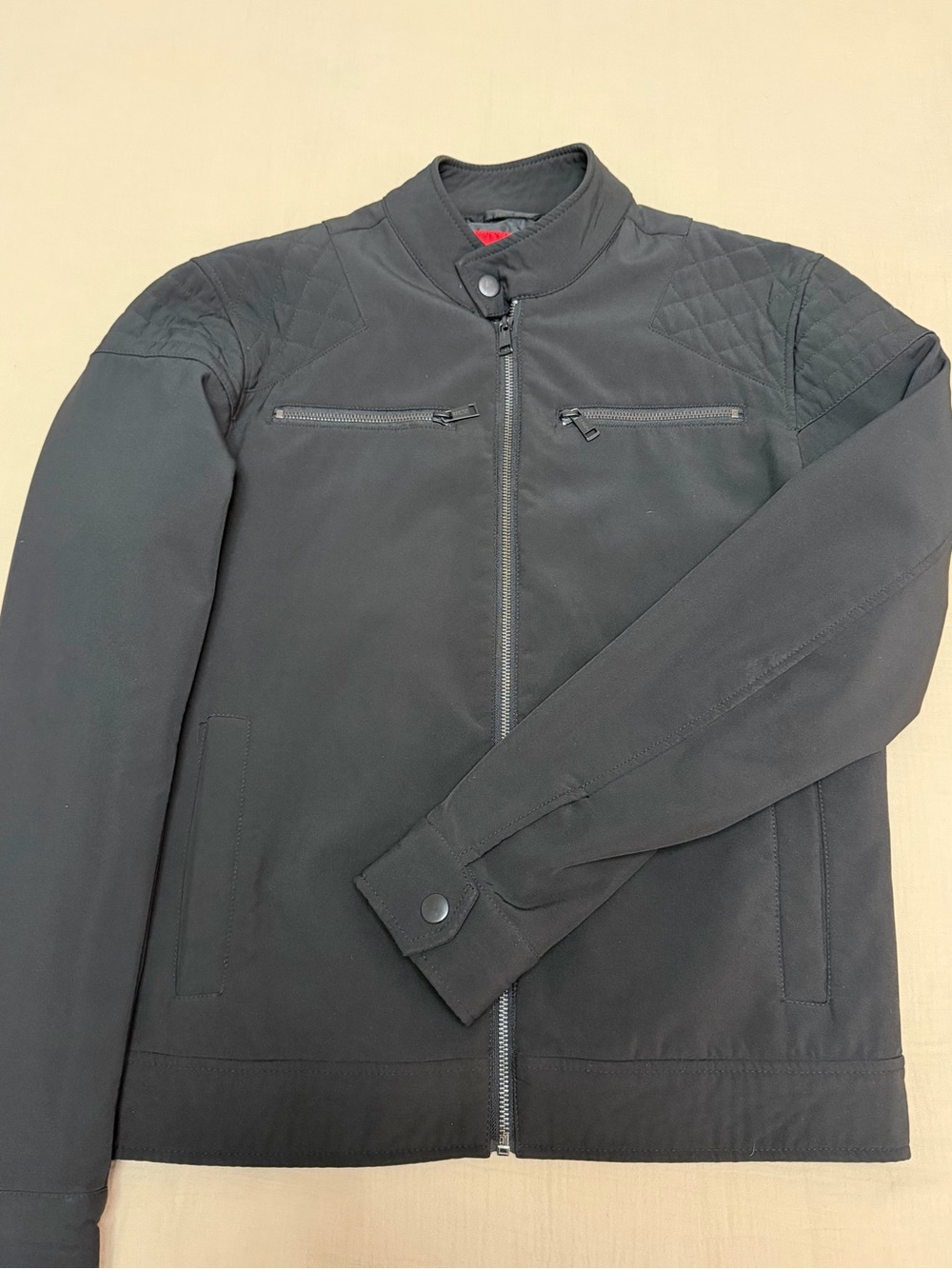 GUESS Black Moto Biker Jacket Men’s Small
